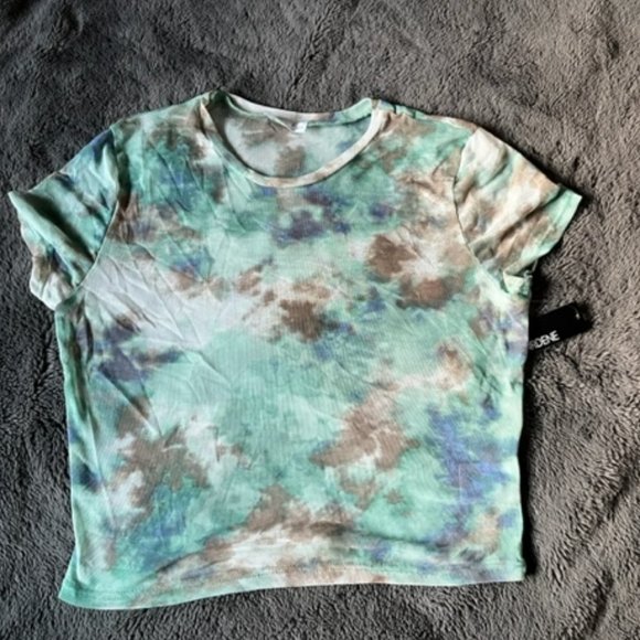 Ardene Sheer Green & Brown Crop Top Ladies Size XS - NWT - Picture 1 of 11